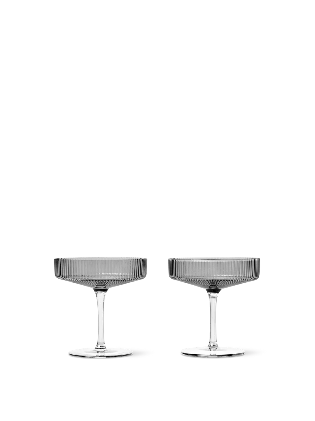 Ferm Living Ripple champagnecoupes - set van 2 - Oosterlinck