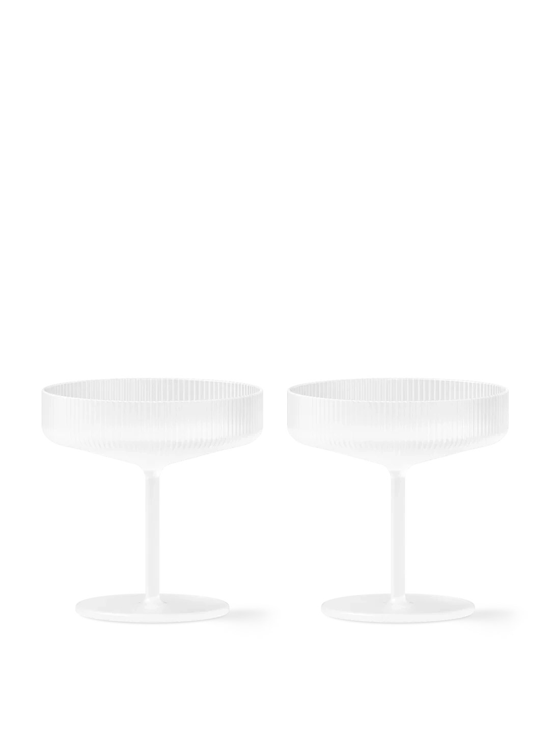 Ferm Living Ripple champagnecoupes - set van 2 - Oosterlinck