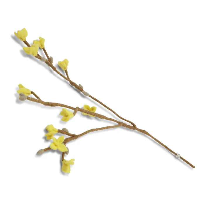 Gry & Sif Forsythia / golden bell branch vilt - Oosterlinck Home
