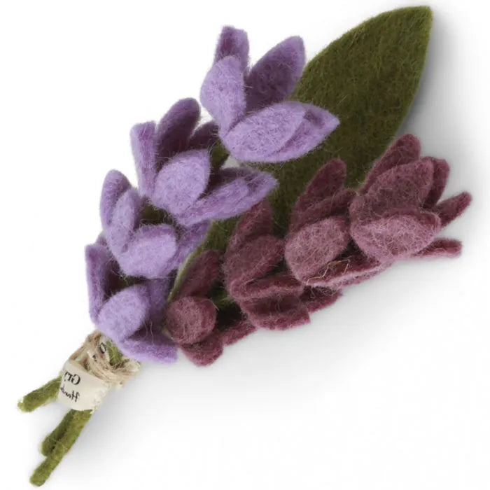 Gry & Sif Lavendel met blad in vilt - Oosterlinck Home