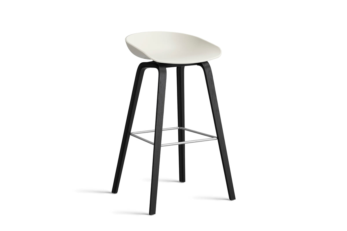 HAY - AAS32 About a stool barkruk - onderstel zwart gelakt eik - high - Oosterlinck