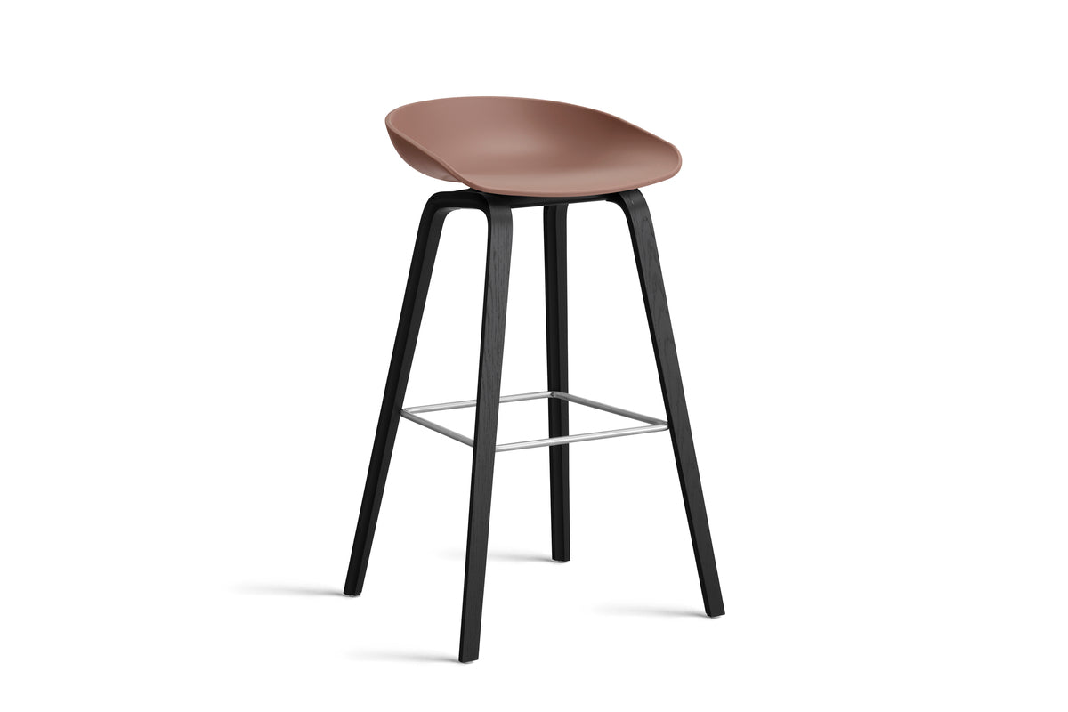 HAY - AAS32 About a stool barkruk - onderstel zwart gelakt eik - high - Oosterlinck