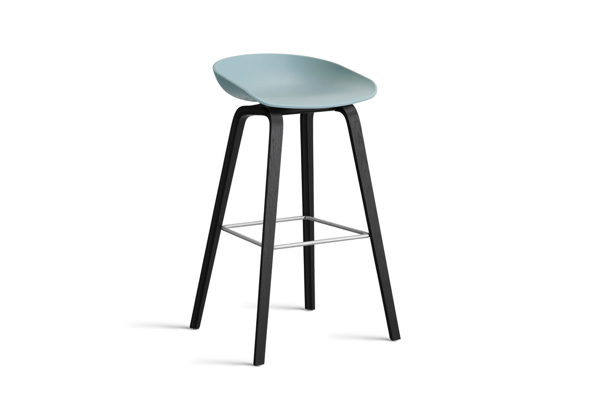 HAY - AAS32 About a stool barkruk - onderstel zwart gelakt eik - high - Oosterlinck