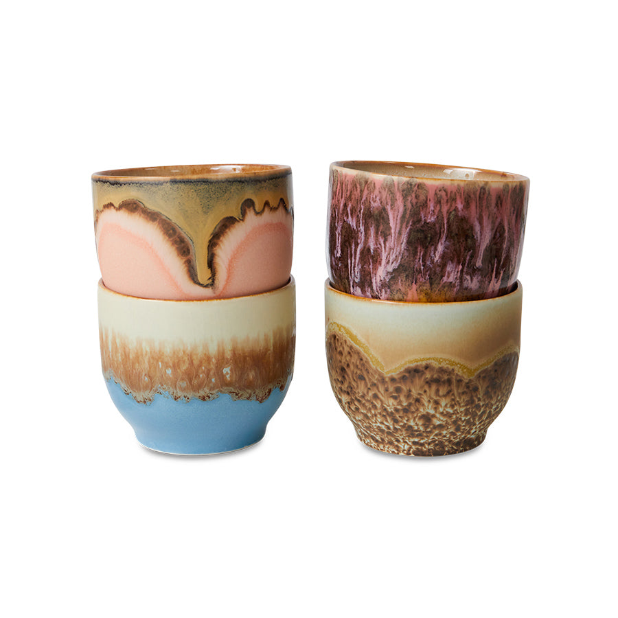 HK Living 70s ceramics café cup 5 + 1 gratis - Oosterlinck