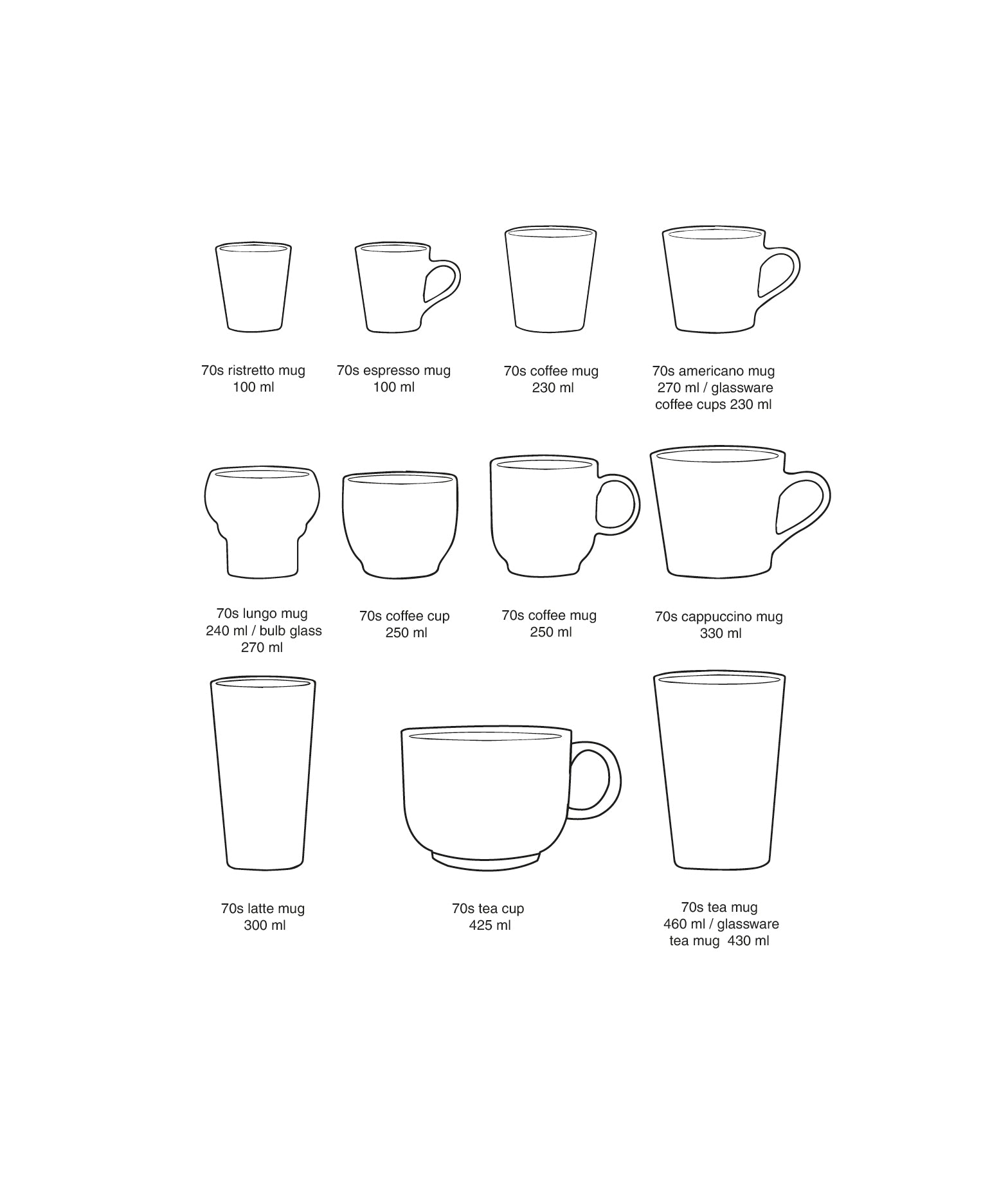 HK Living 70s ceramics Tea cup / grote kop met oor - Oosterlinck Home