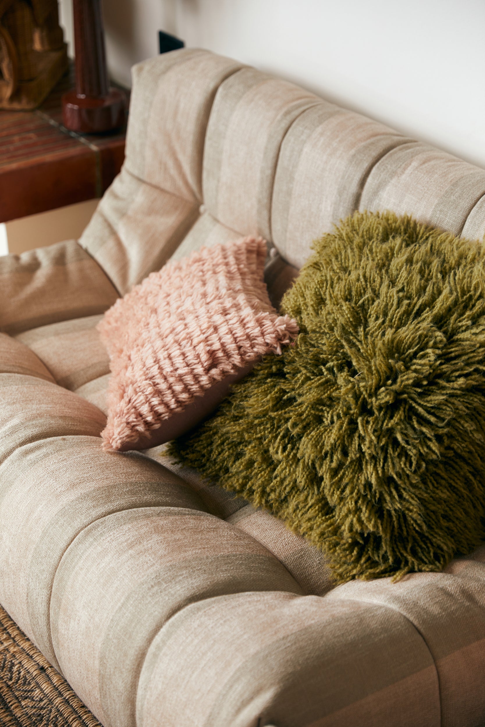 HK Living Kussen Fluffy Blush - Oosterlinck