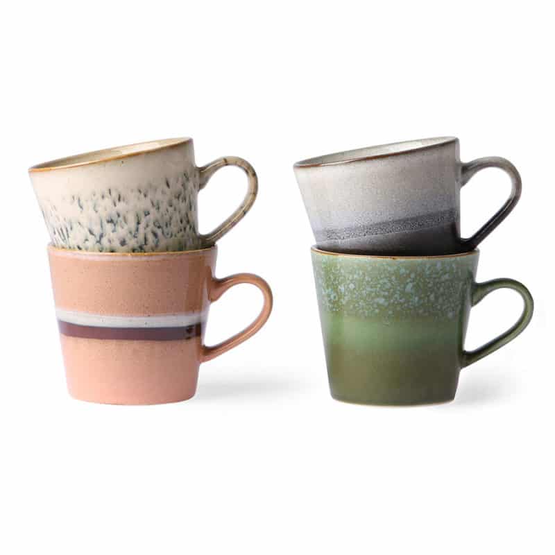 HK Living 70s ceramics cappuccino mug 5+1 gratis - Oosterlinck