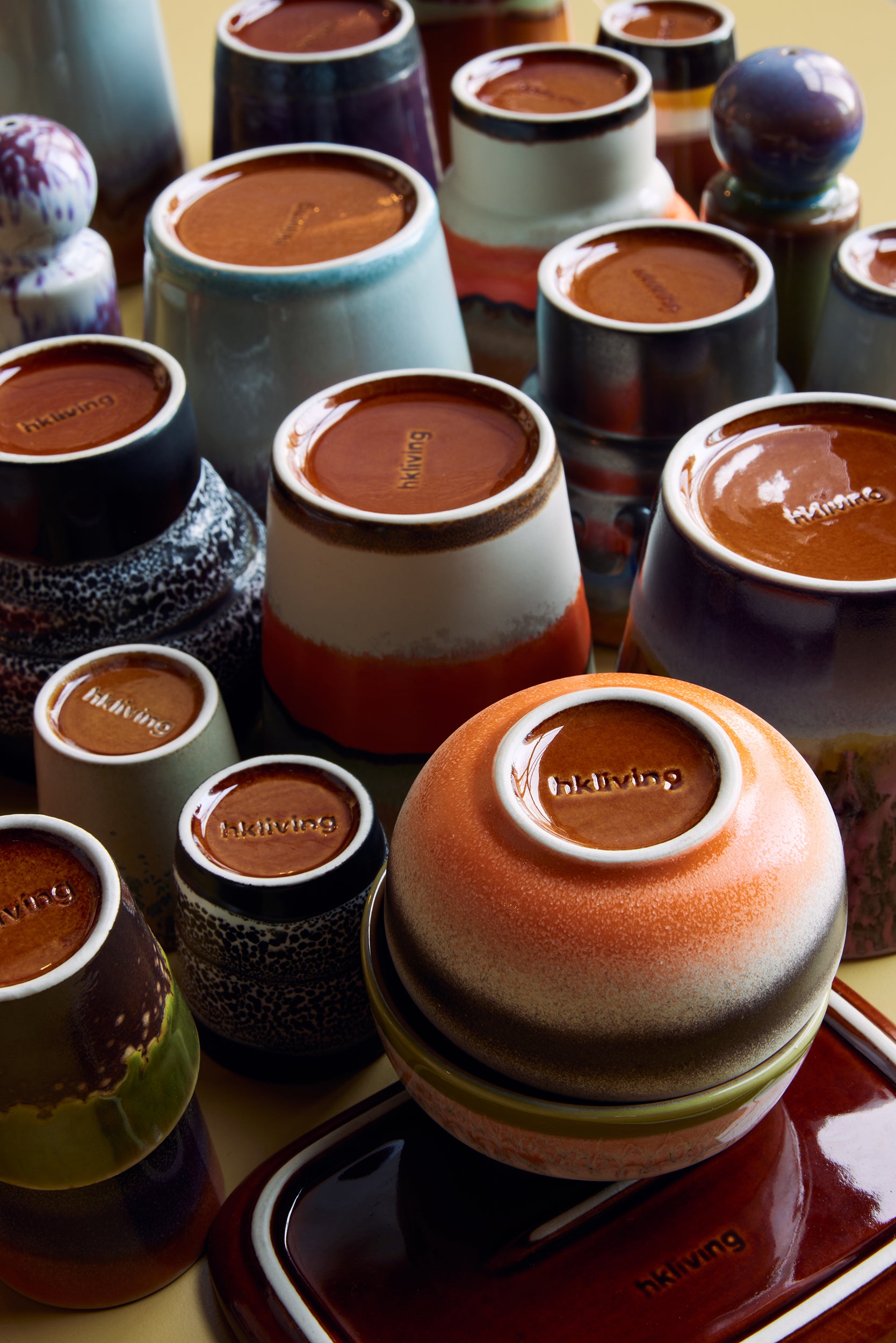 HK Living 70s ceramics cappuccino mug - Oosterlinck