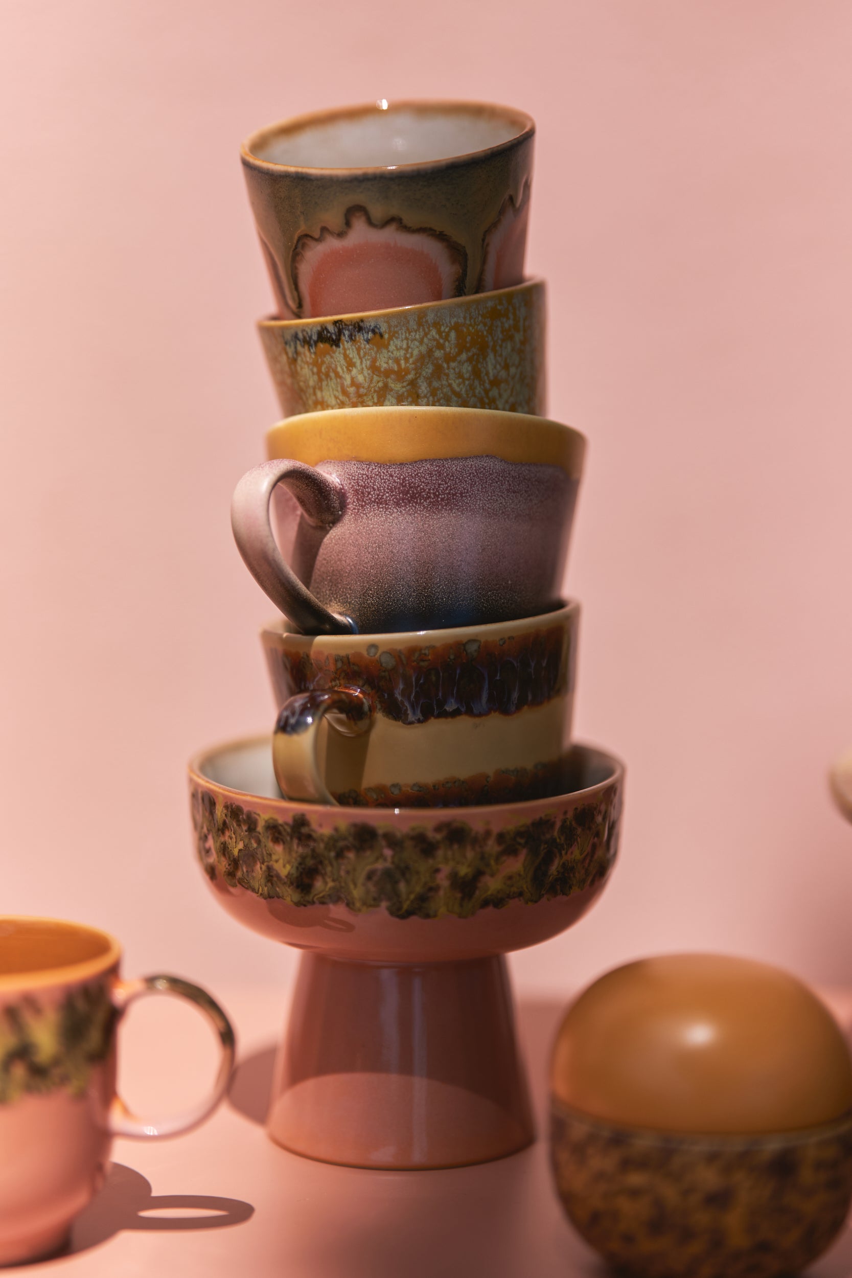 HK Living 70s ceramics cappuccino mug - Oosterlinck