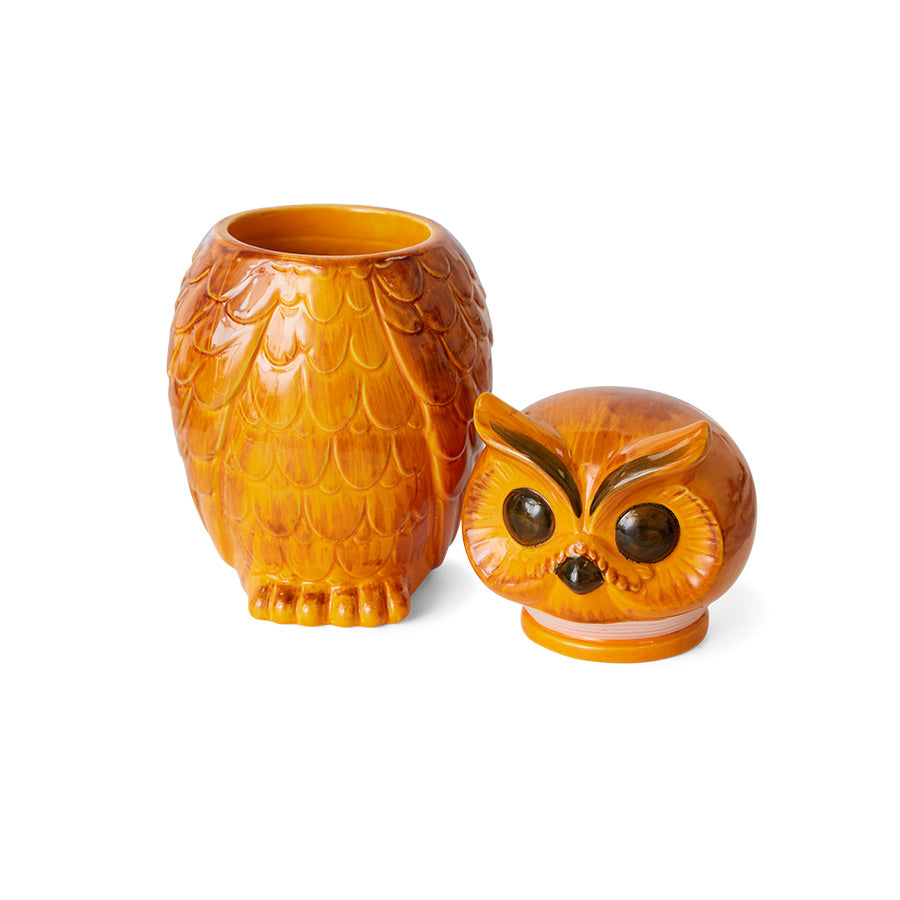 HK Living 70s ceramics jar owl - Oosterlinck