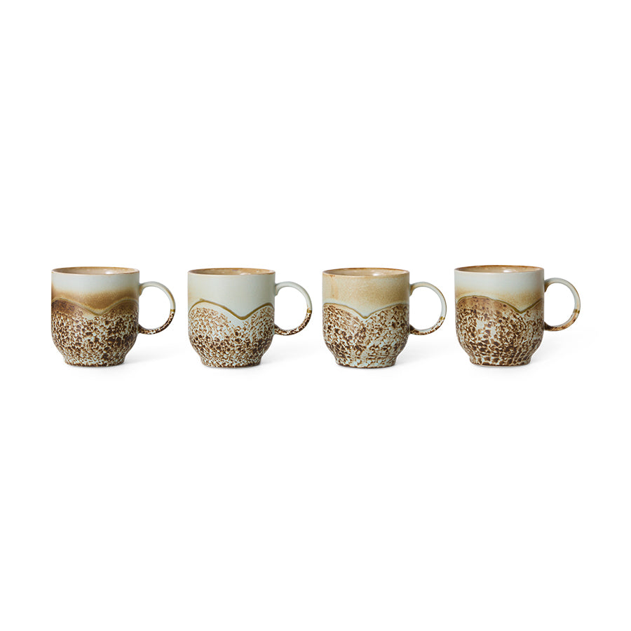 HK Living 70s ceramics café mug met oor - Oosterlinck