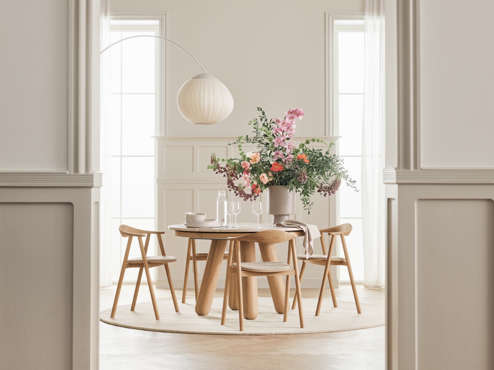 Bolia Natura tapijt 250cm rond cream - 40% korting - Oosterlinck Home