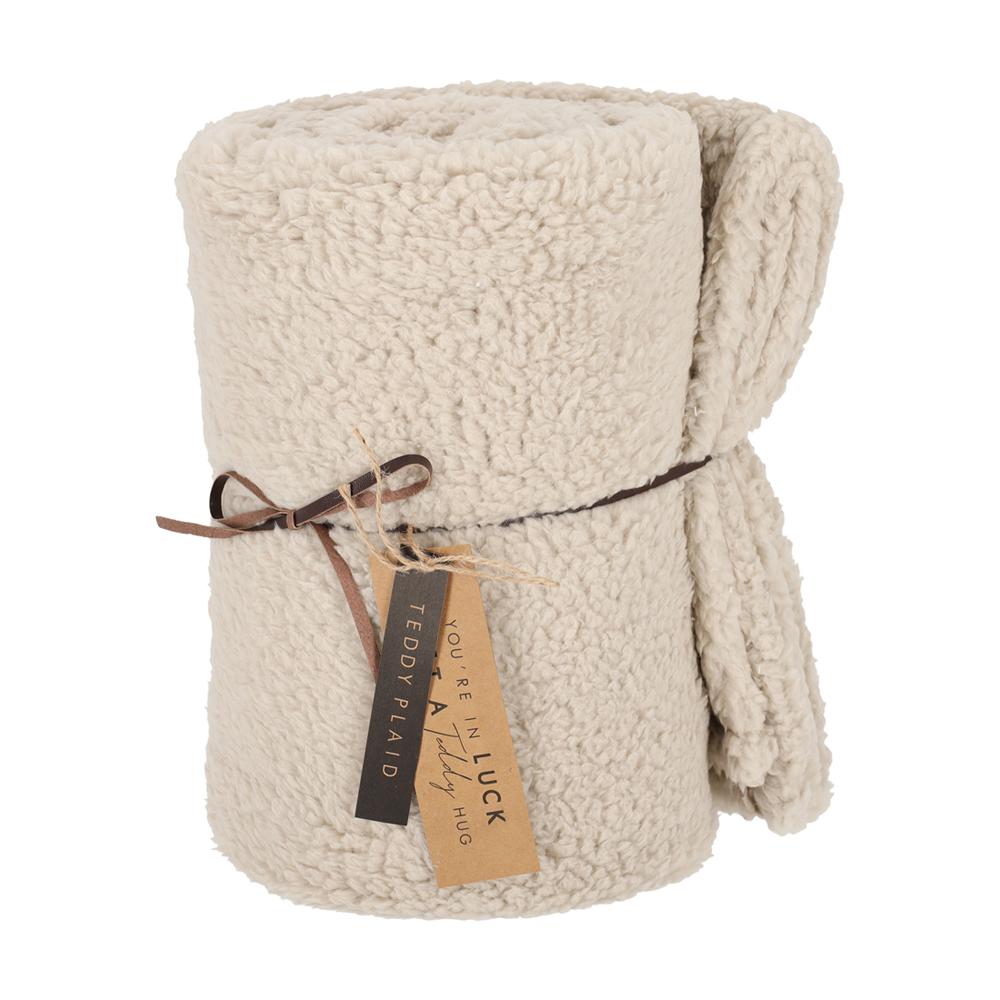 Jens Living Plaid taupe in teddy - Oosterlinck