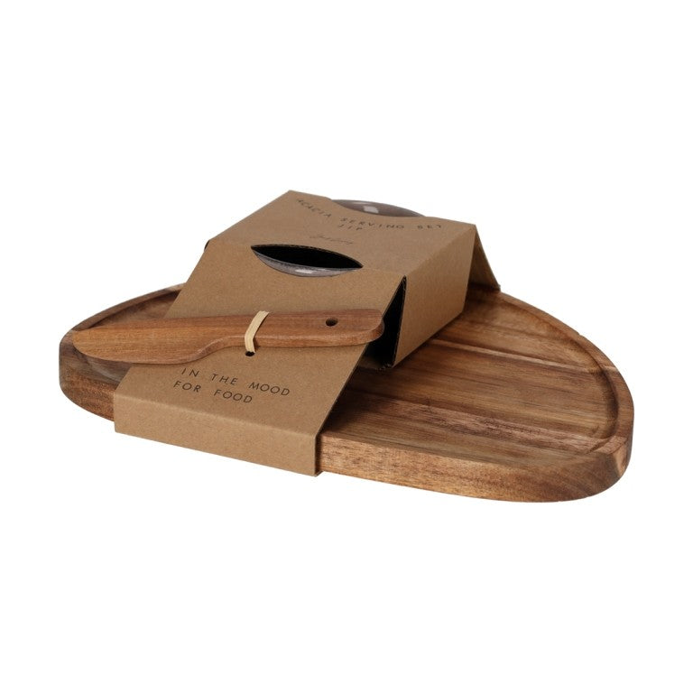 Jens Living Serveerset organische plank en potje - Oosterlinck Home