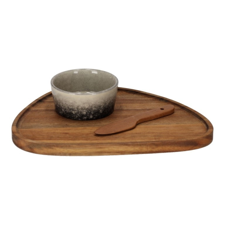 Jens Living Serveerset organische plank en potje - Oosterlinck Home