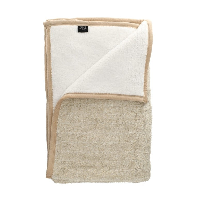 Jens Living Sherpa plaid in fleece - Oosterlinck Home