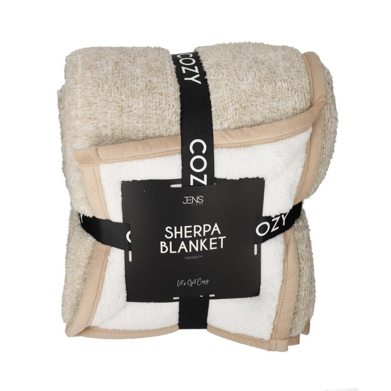 Jens Living Sherpa plaid in fleece - Oosterlinck Home