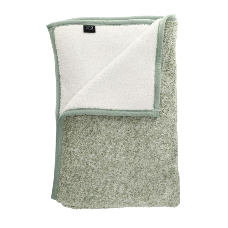 Jens Living Sherpa plaid in fleece - Oosterlinck Home