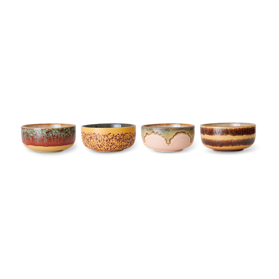 HK Living 70s ceramics: Dessert bowls Harbour / set van 4 - Oosterlinck Home