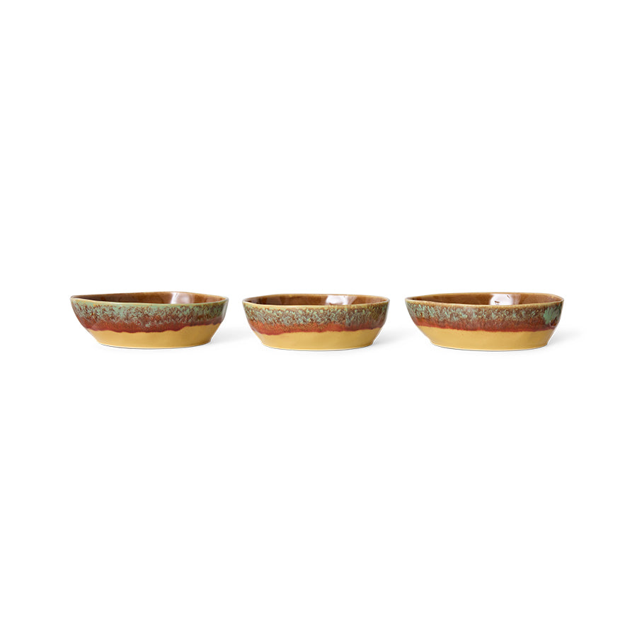 HK Living 70s ceramics : pasta bowls cove - set van 2 borden - Oosterlinck Home