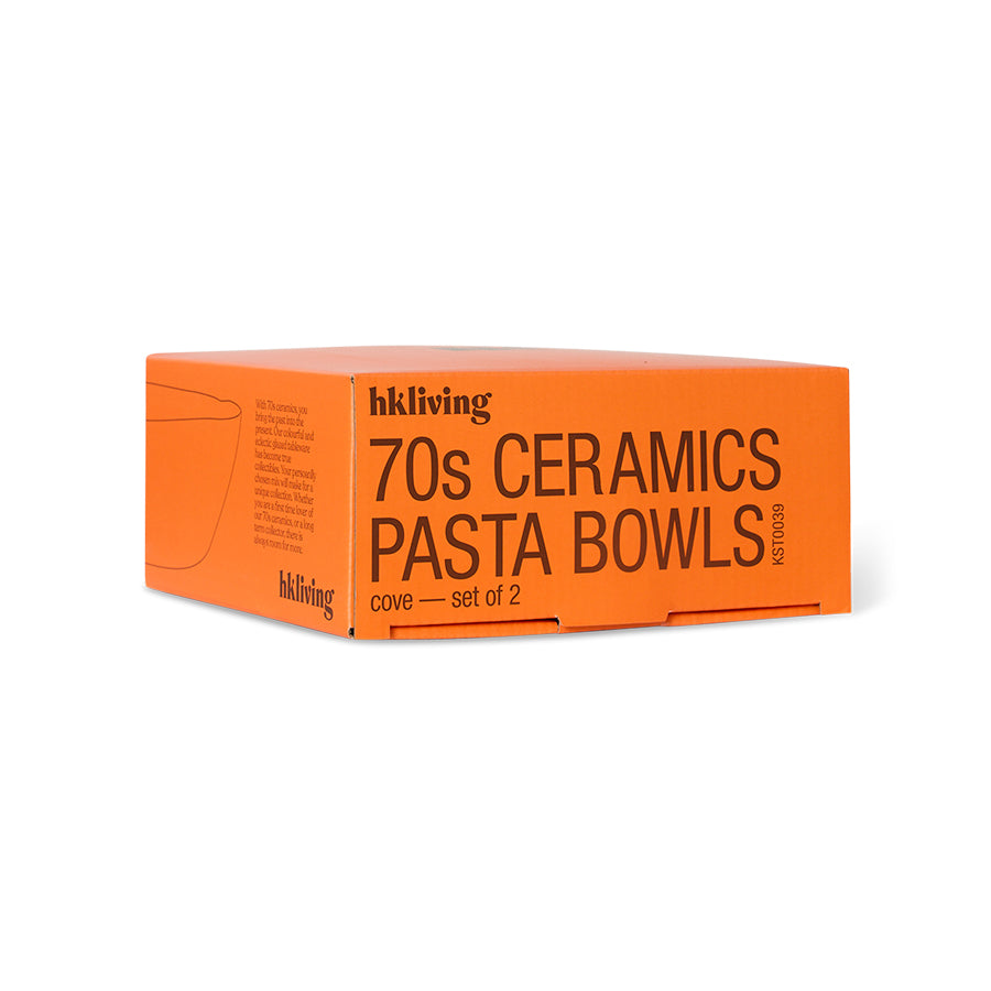 HK Living 70s ceramics : pasta bowls cove - set van 2 borden - Oosterlinck Home