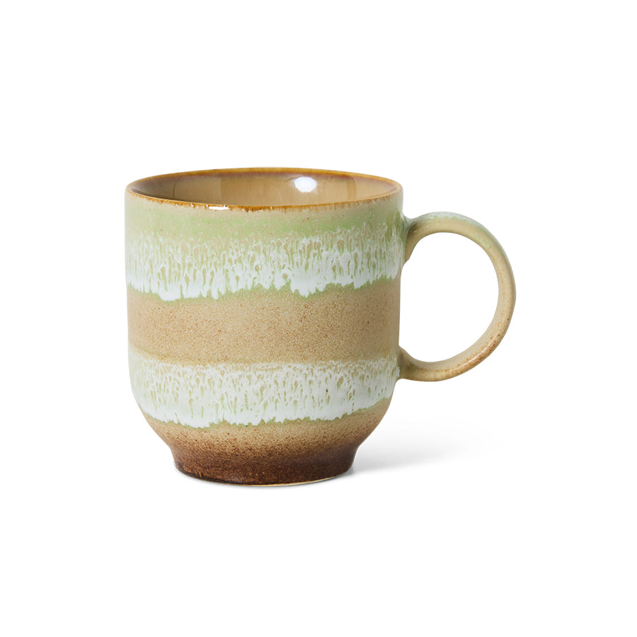 HK Living  70s ceramics café mug met oor 5+1 GRATIS