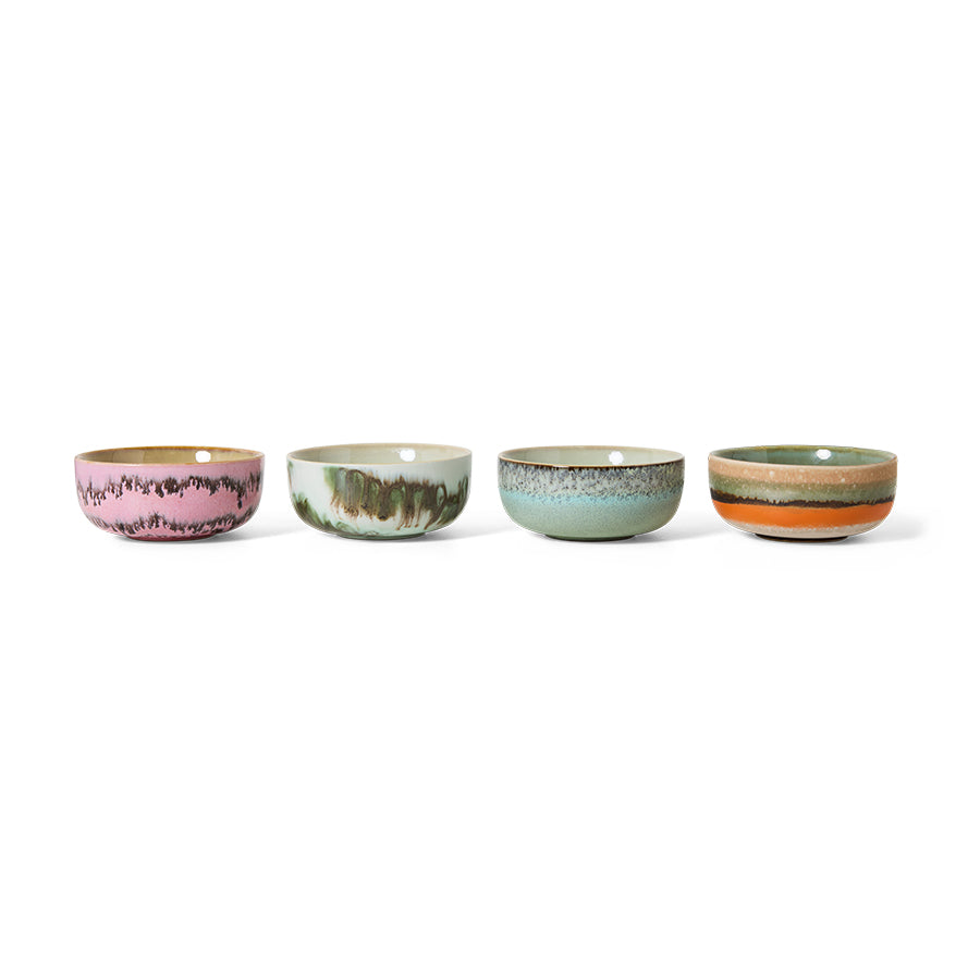 HK Living 70s Ceramics: Tapas bowls Renaissance / set van 4 - Oosterlinck Home