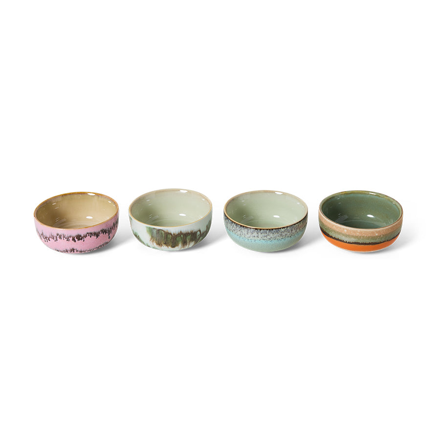 HK Living 70s Ceramics: Tapas bowls Renaissance / set van 4 - Oosterlinck Home