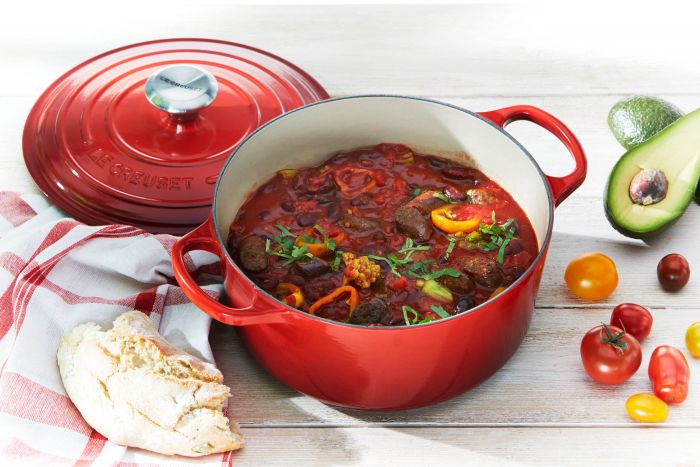 Le Creuset gietijzer stoofpot rond 30cm - 2 kleuren - Oosterlinck