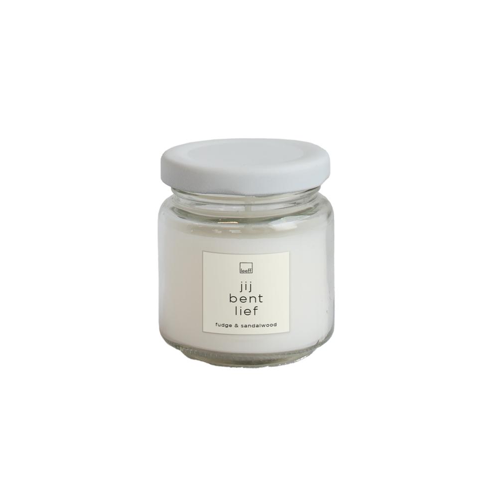 LEEFF Jar kaars small "Jij bent lief" of "Little things matter" - Oosterlinck