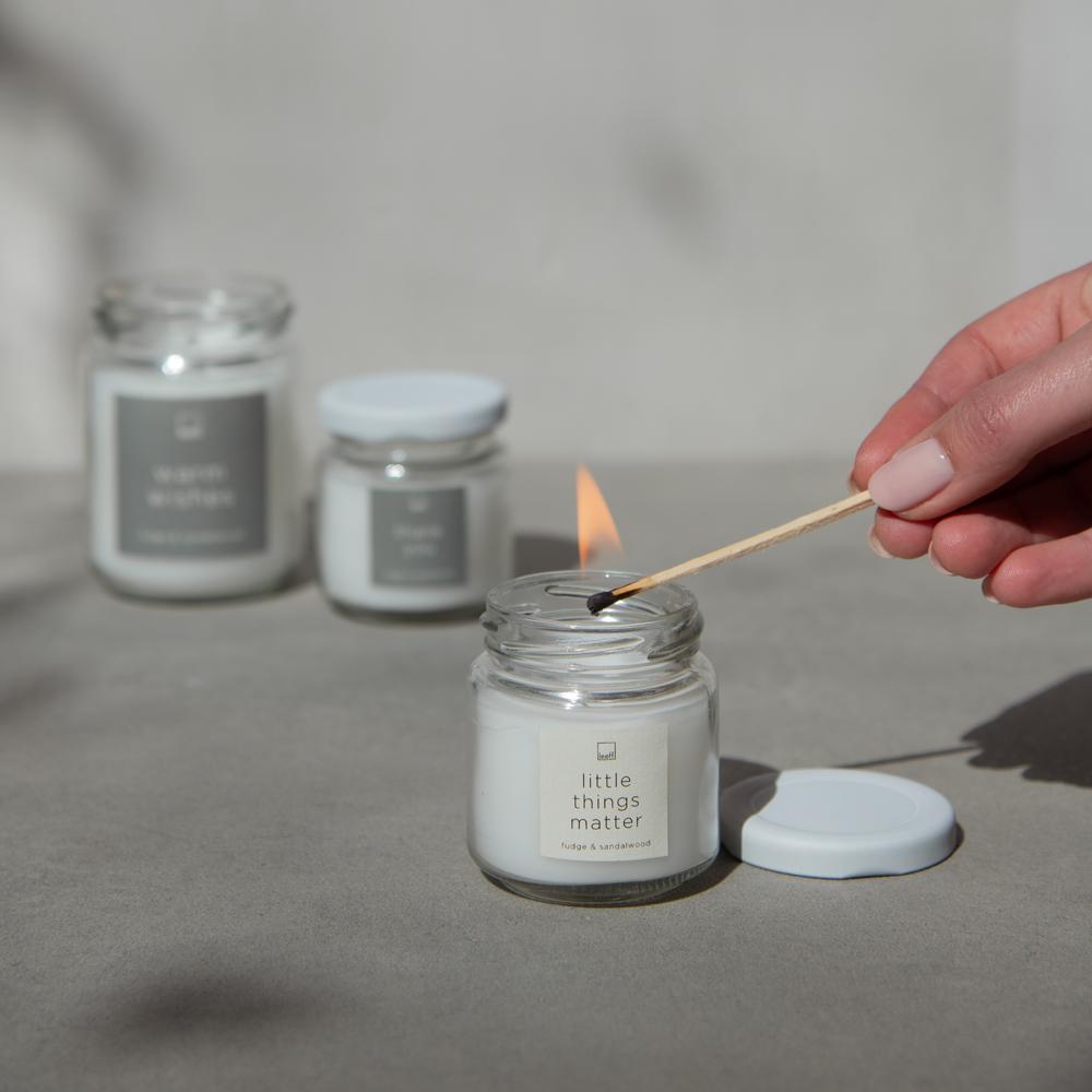 LEEFF Jar kaars small "Jij bent lief" of "Little things matter" - Oosterlinck