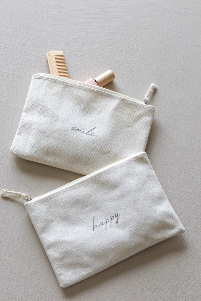 LEEFF Make-up tasje Happy or Smile - Oosterlinck Home