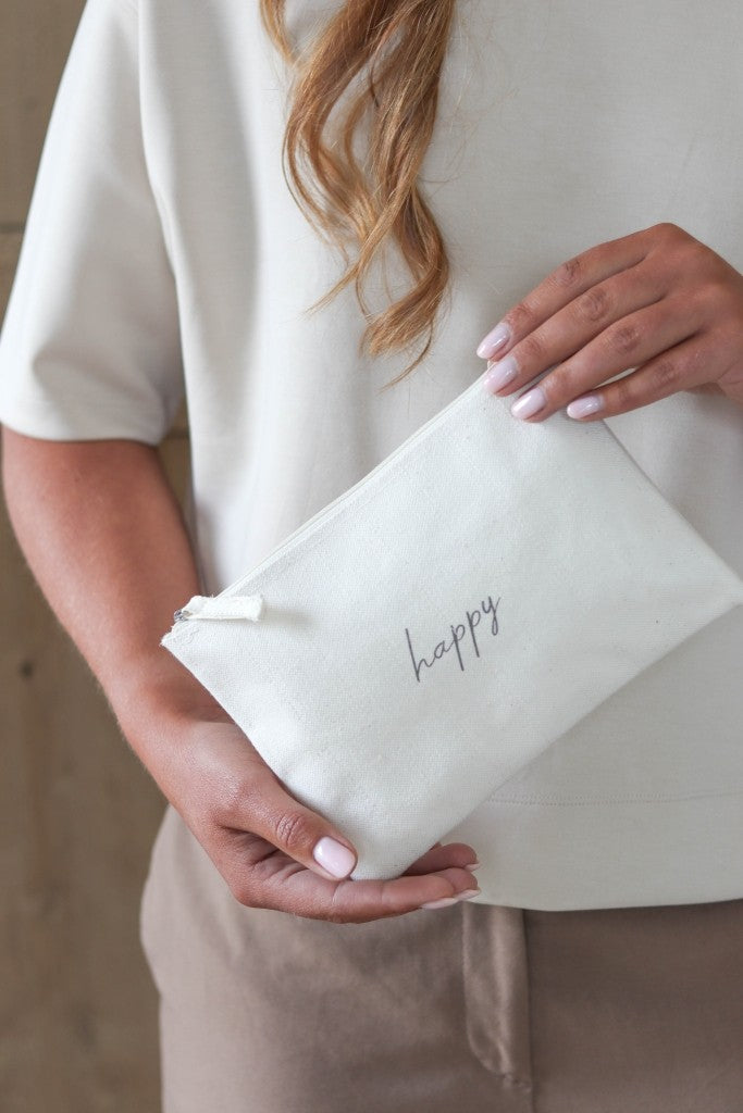 LEEFF Make-up tasje Happy or Smile - Oosterlinck Home