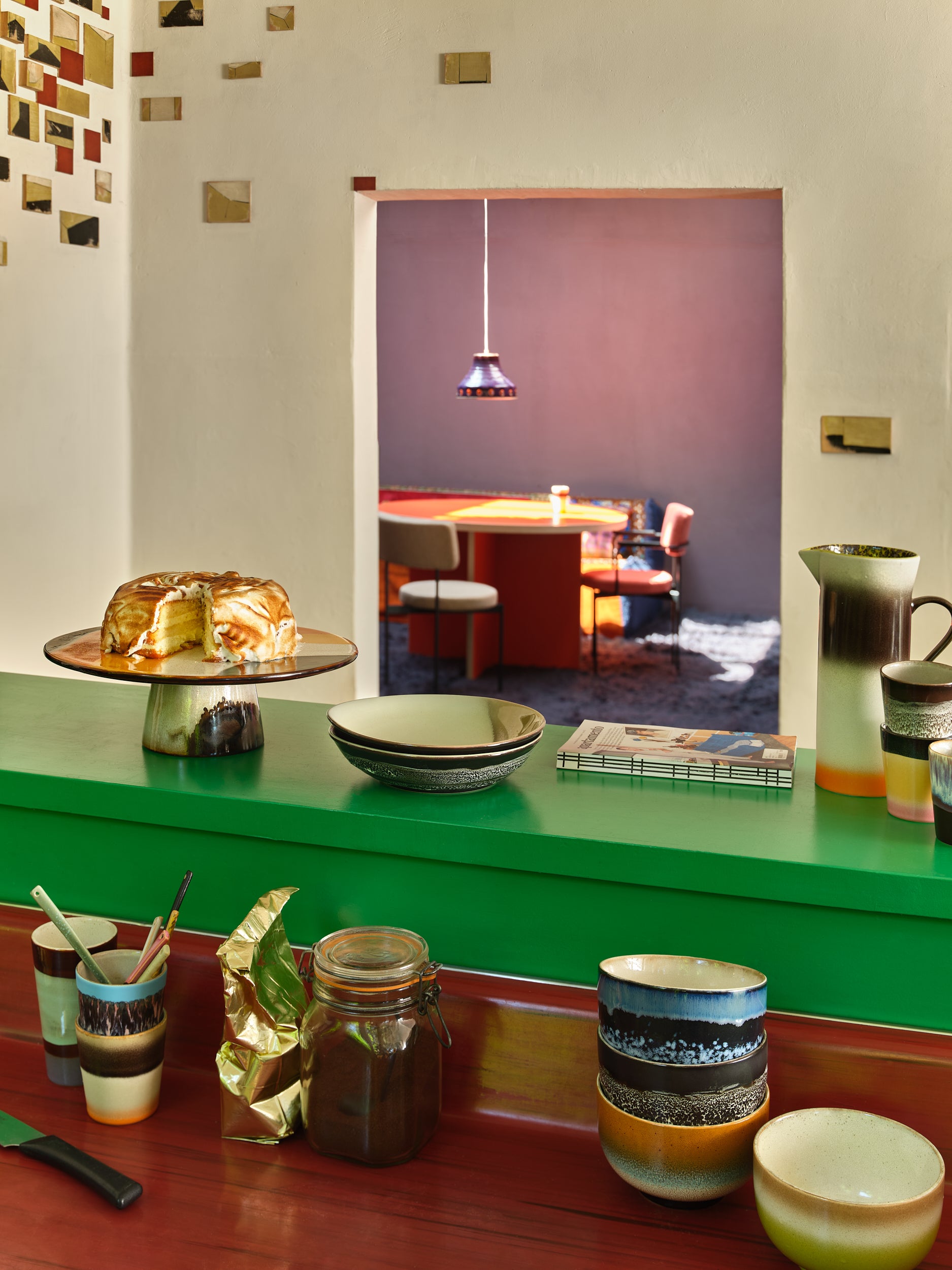 HK Living - 70s ceramics: Noodle bowls Groovy - set van 4 - Oosterlinck