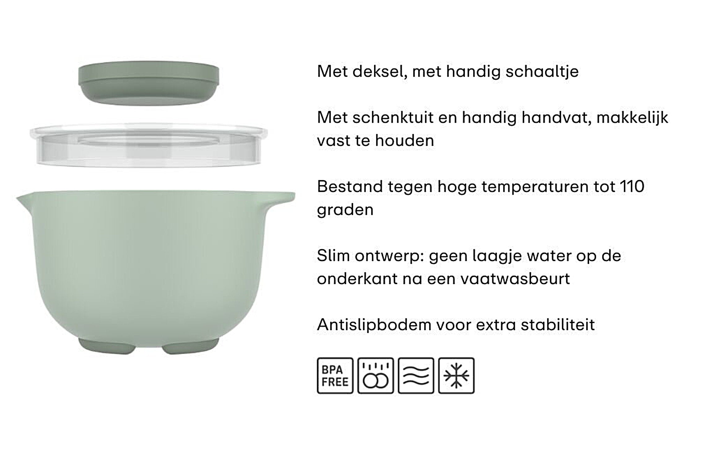 Mepal Beslagkom met anti-spat deksel - BPA vrij - Oosterlinck Home