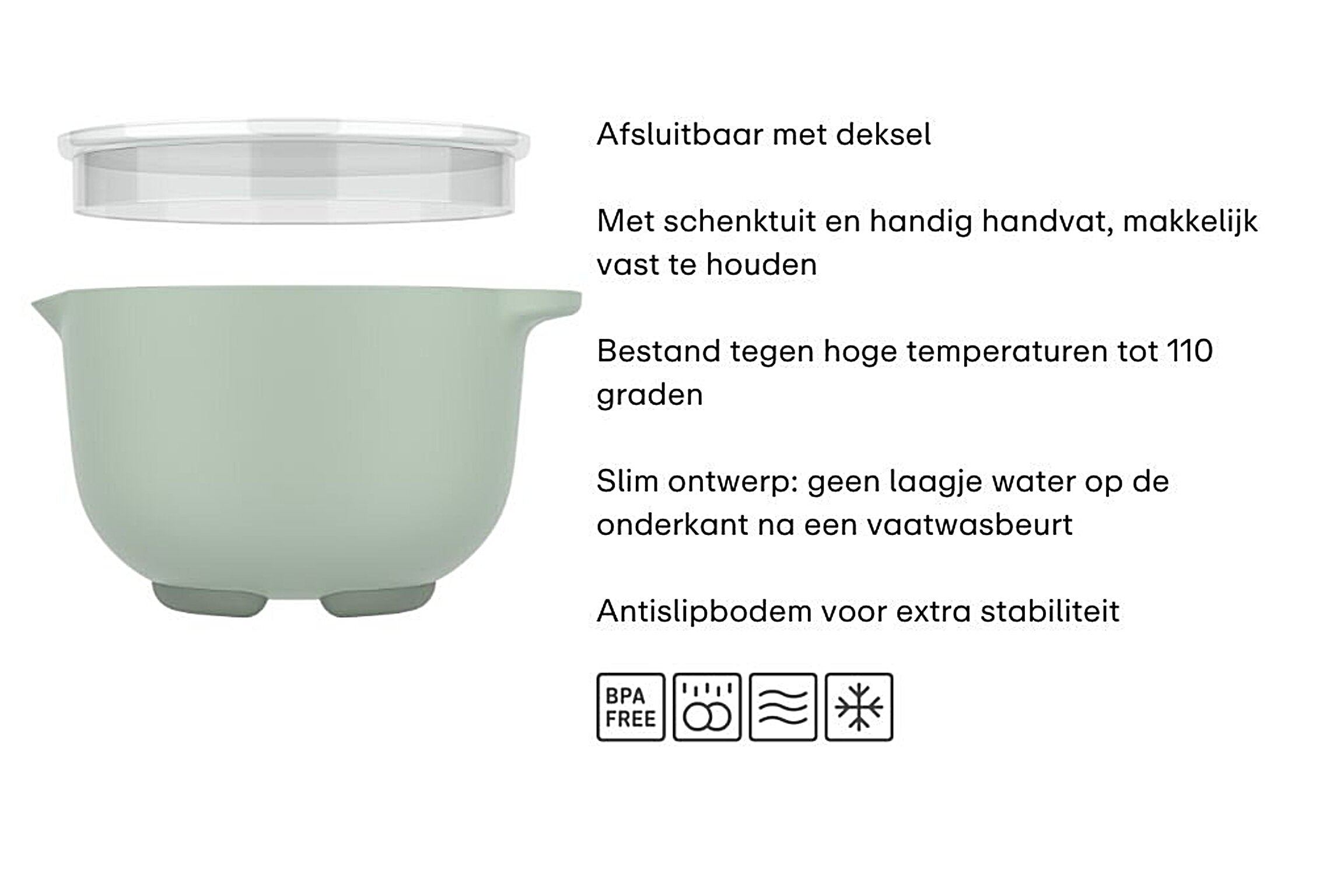 Mepal Beslagkom met deksel Chef It - BPA vrij - Oosterlinck Home