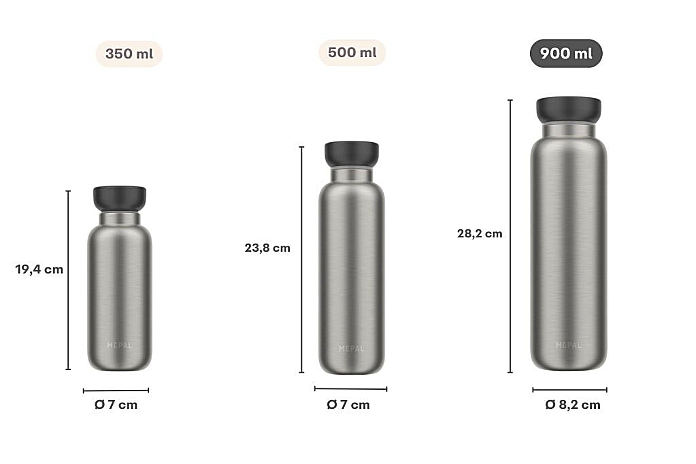 Mepal Thermos Ellipse 0.9L - kleurvarianten - Oosterlinck