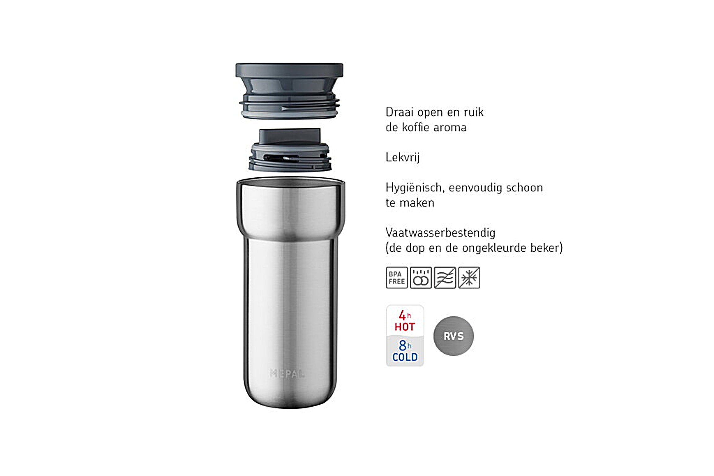 Mepal thermosbeker Ellipse 3,75L- kleurvarianten - Oosterlinck