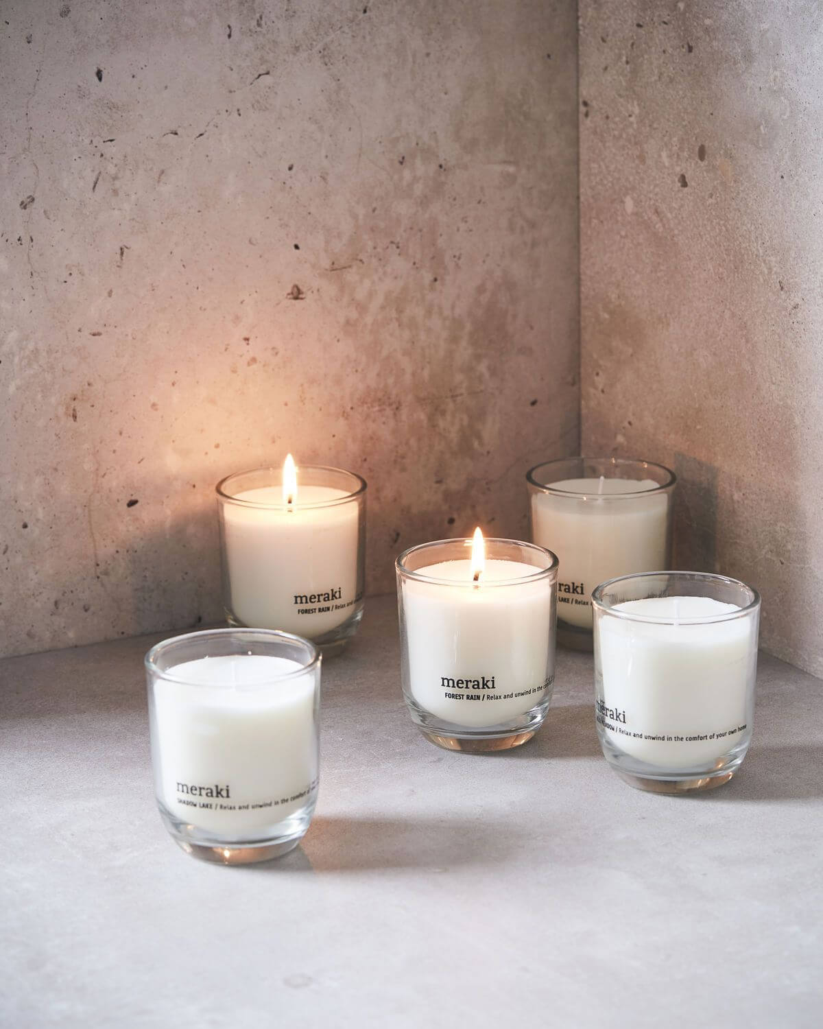 Meraki Scented candle - verschillende geuren - set van 2 - Oosterlinck