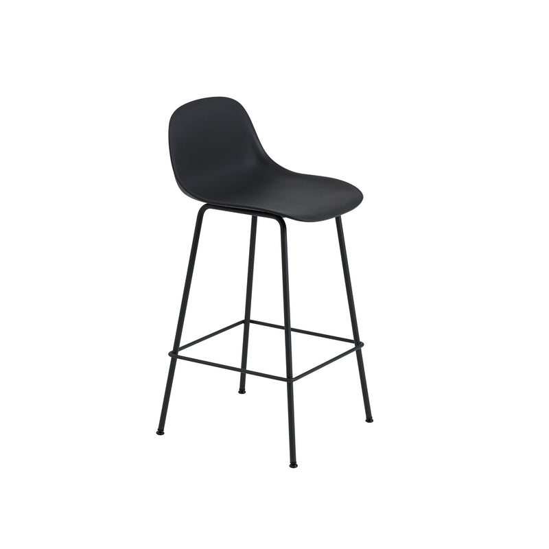 Muuto Fiber bar stool backrest - tube base - low - Oosterlinck