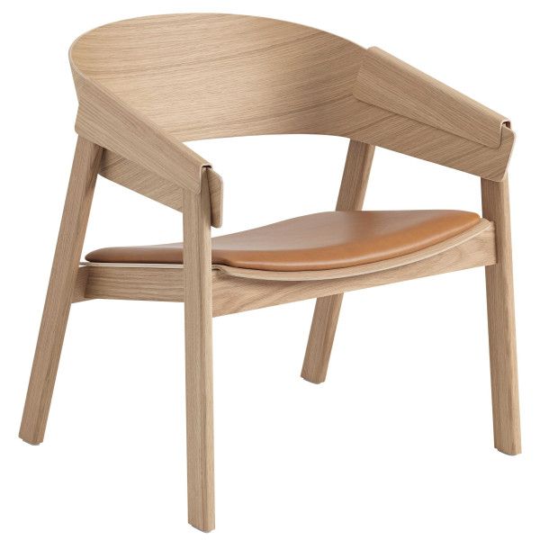 Muuto Cover Lounge chair met lederen zitvlak - verschillende varianten - Oosterlinck