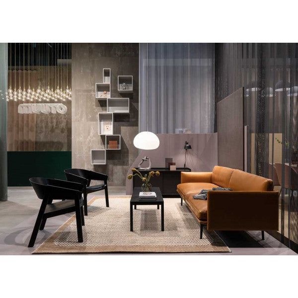 Muuto Cover Lounge chair met lederen zitvlak - verschillende varianten - Oosterlinck
