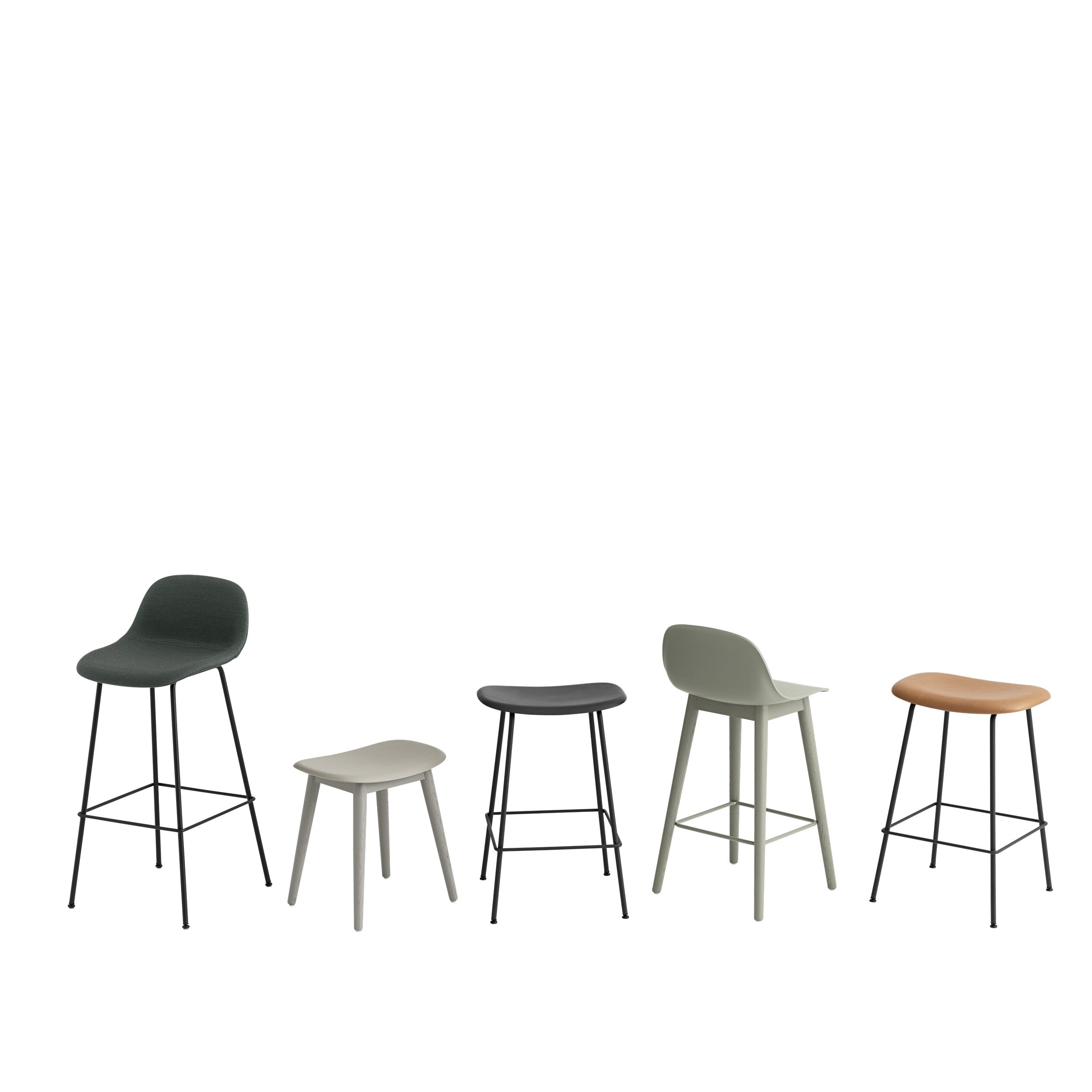 Muuto Fiber bar stool tube base - low - Oosterlinck