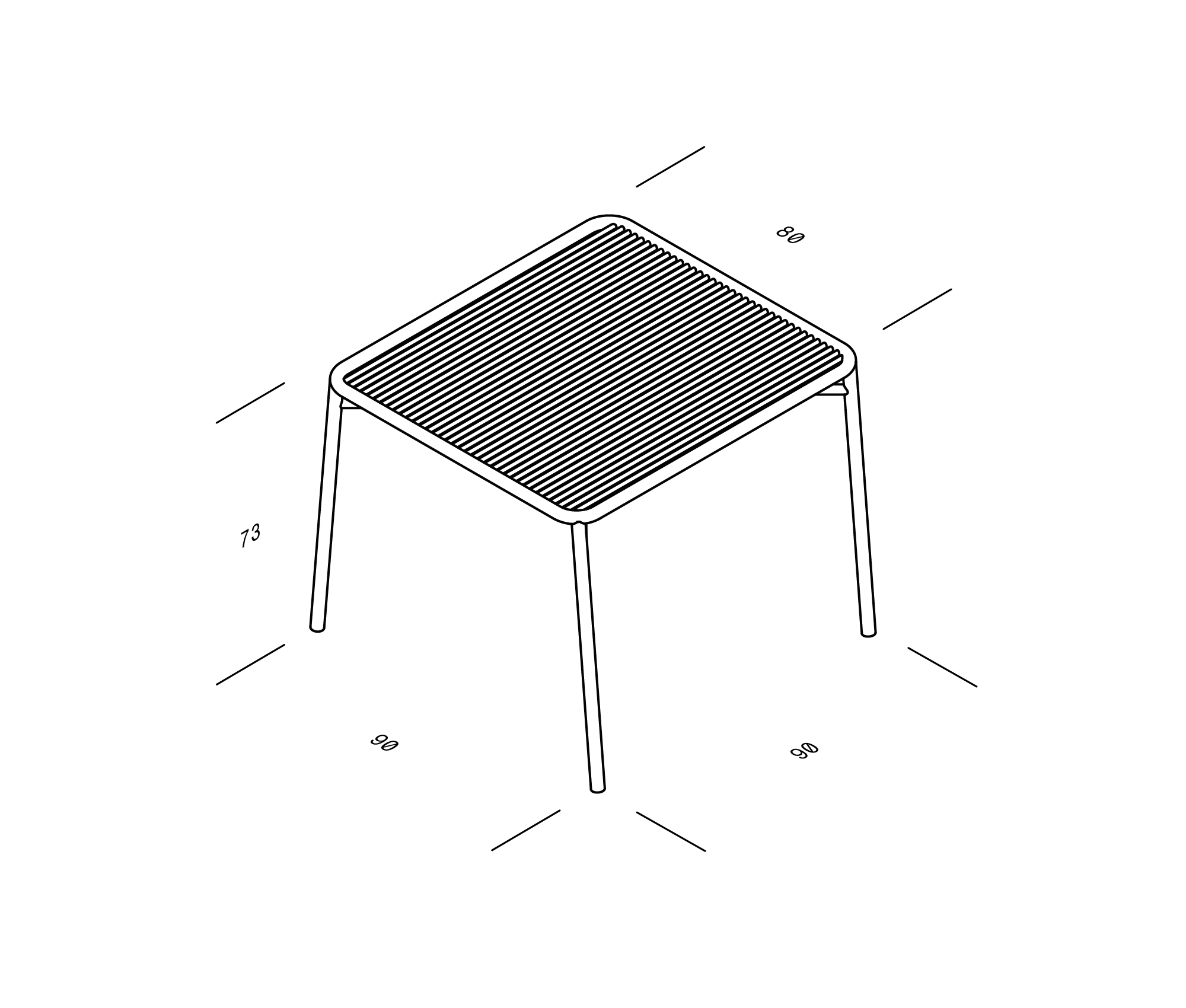 Objekte Unsere Tage - Ivy tuintafel 90*90cm - Oosterlinck
