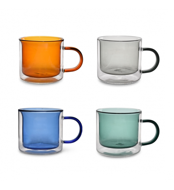 ONA Liv dubbelwandige mokken amber - set van 2 - Oosterlinck