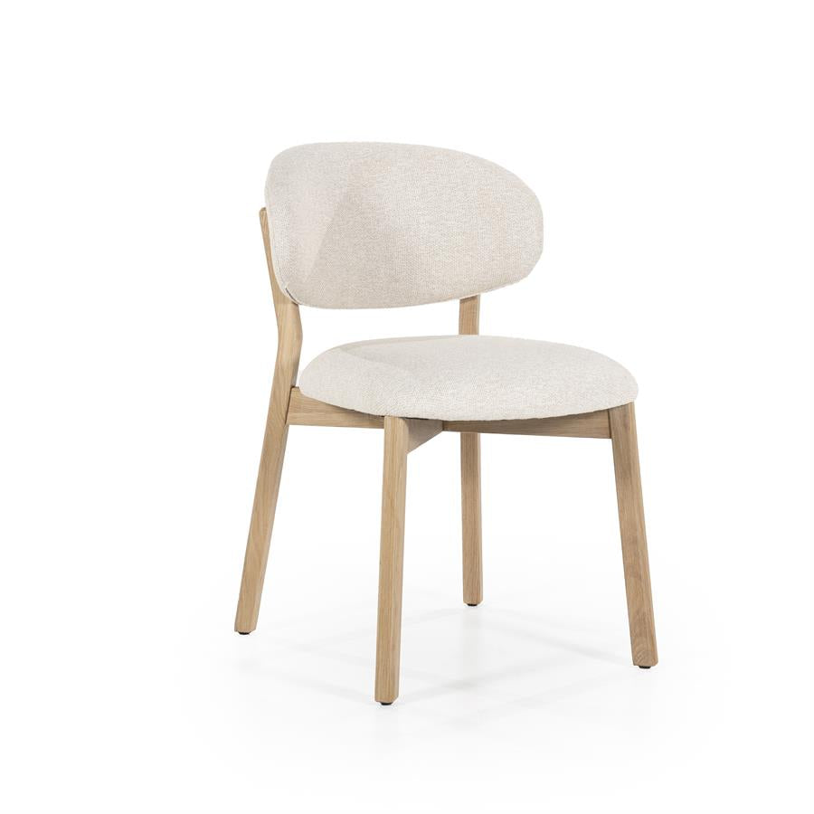 Home Stoel Mikky gestoffeerd naturel - Oosterlinck Home