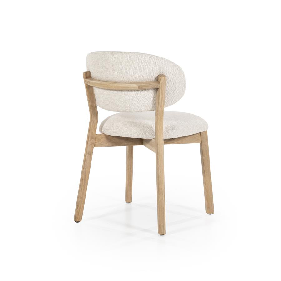 Home Stoel Mikky gestoffeerd naturel - Oosterlinck Home