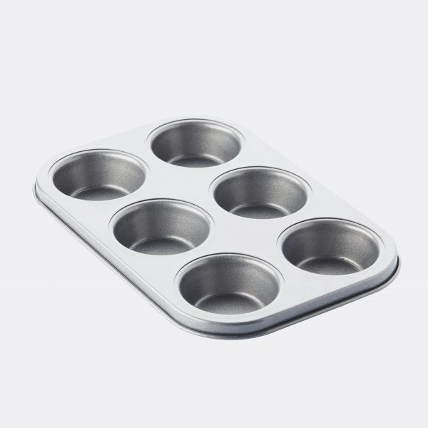 Point-Virgule Bakvorm met anti-aanbaklaag voor 6 cupcakes - Oosterlinck