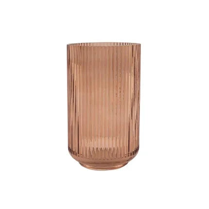 Point virgule vaas in glas - mokka - Oosterlinck