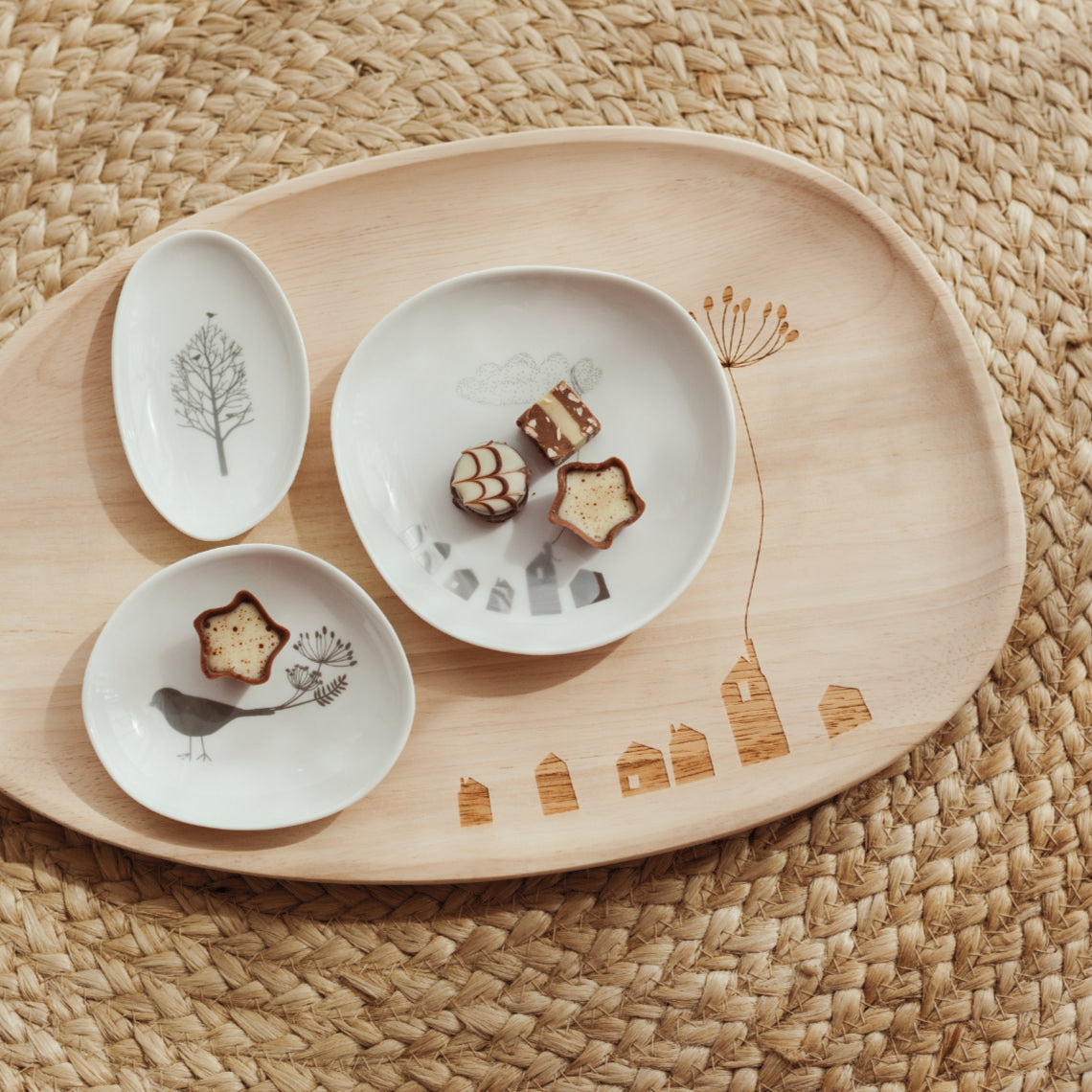 Räder Houten schaal wonderland huisjes & dille. - Oosterlinck Home